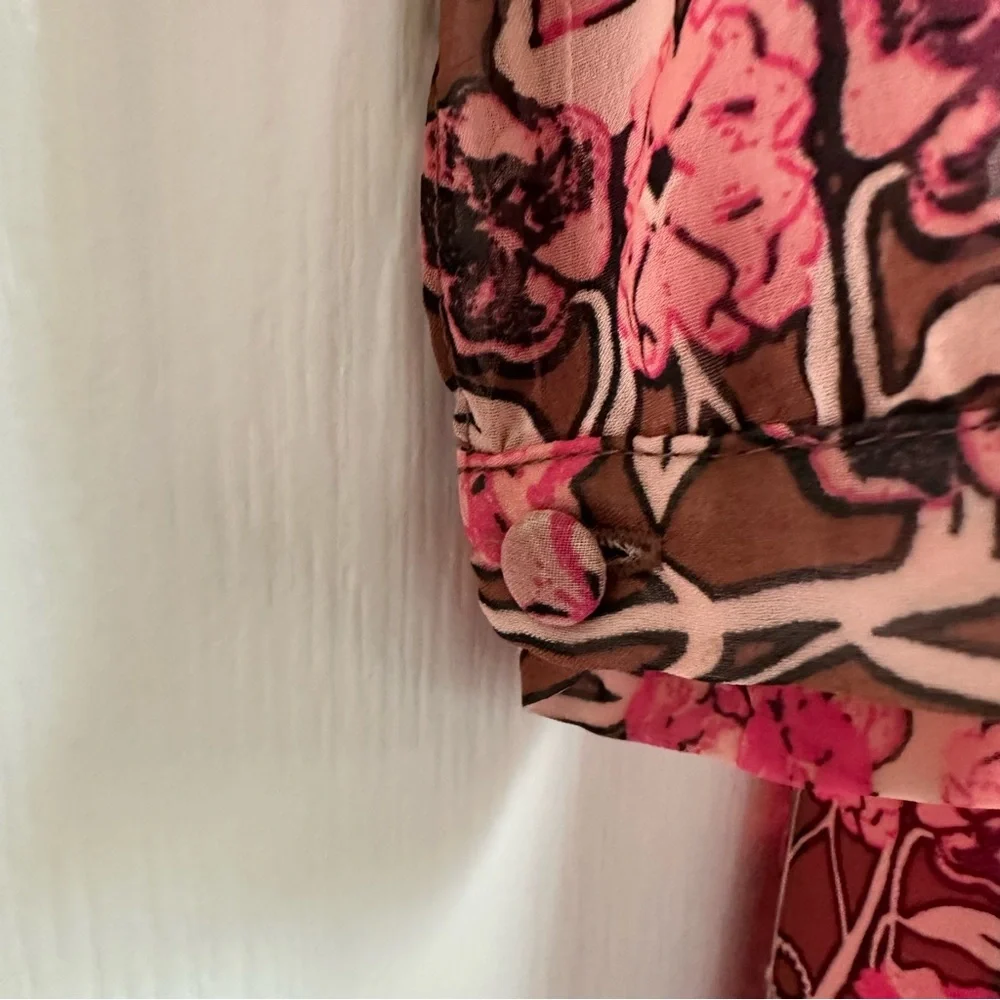 Topshop | Pink Floral Mod Style Dress - Size 6 - EUC_4